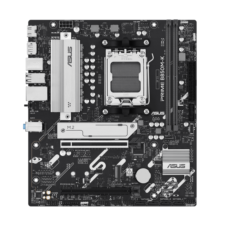 ASUS PRIME B850M-K AM5 Micro ATX Motherboard with DDR5 Support