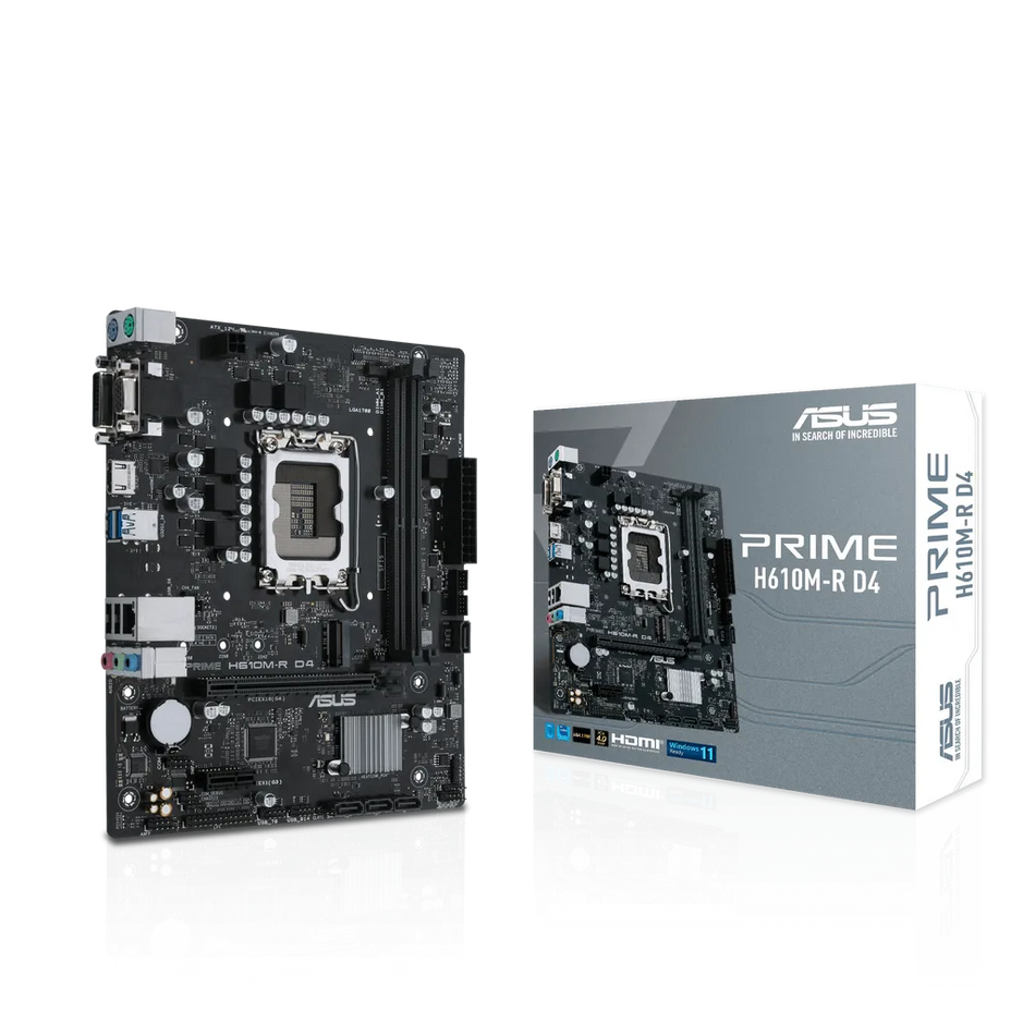 ASUS Prime H610M-R D4 Micro-ATX Motherboard