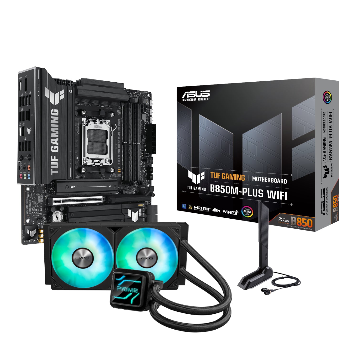 Image 1 for Asus TUF Gaming B850M-PLUS WIFI and Asus Prime LC 240 ARGB Liquid CPU Cooler Bundle