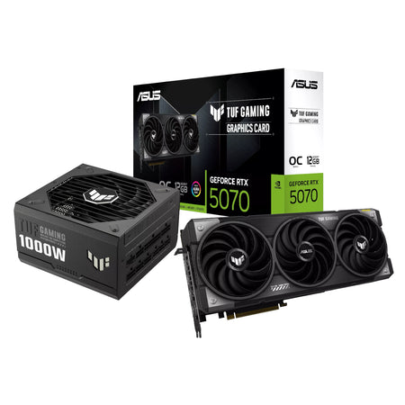Image 1 for Asus TUF Gaming GeForce RTX 5070 OC Edition and 1000W 80 PLUS Gold Modular Power Supply Bundle