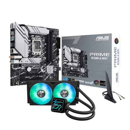 Image 1 for Asus PRIME B760M-A WIFI LGA1700 and Asus Prime LC 240 ARGB Liquid CPU Cooler Bundle