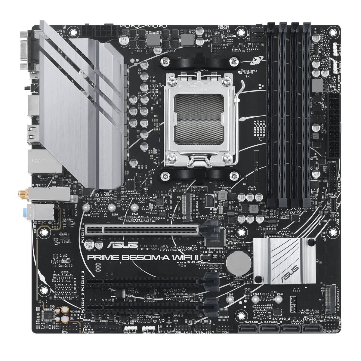 Image 2 for Asus PRIME B650M-A WIFI II M-ATX Gaming Motherboard