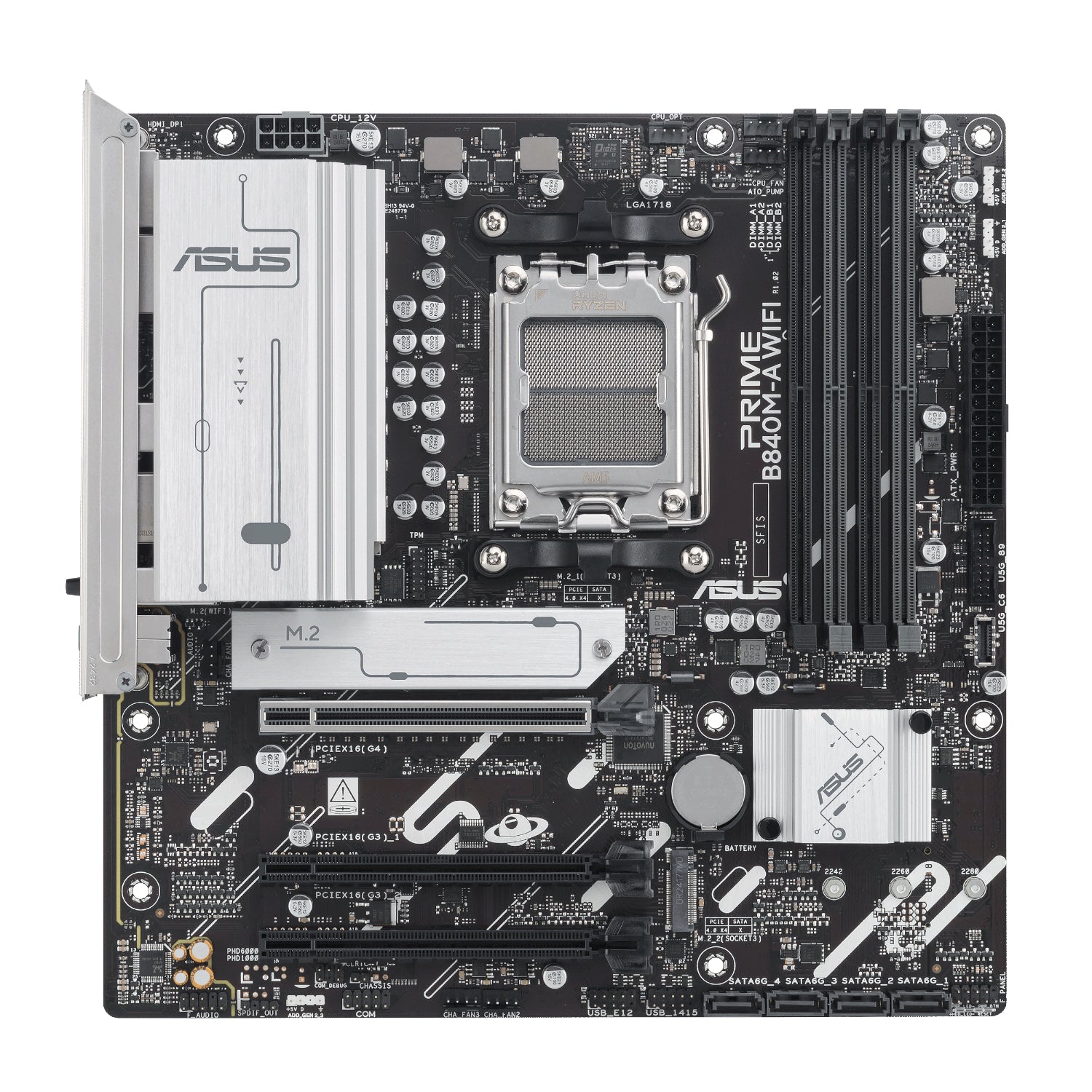Image 2 for Asus PRIME B840M-A WIFI M-ATX Gaming Motherboard