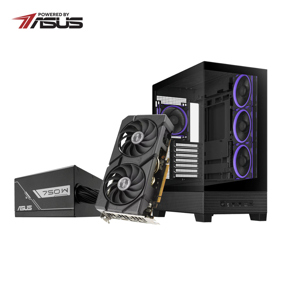 Image 1 for Asus UWM 2 Gaming Chassis/Graphics Card/Power Supply Combo (A31 PLUS | RX 7600 | PRIME 750W)