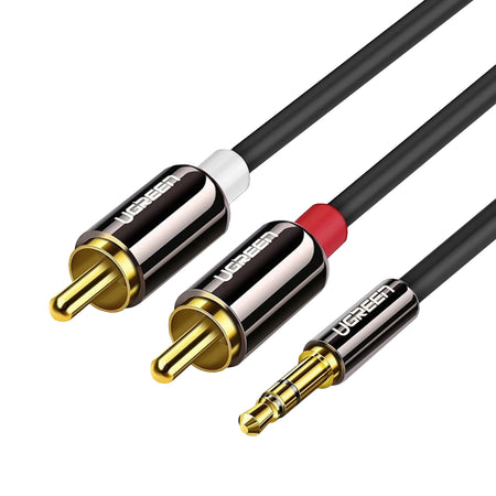 Image 1 for UGREEN AV116 RCA to AUX 3.5mm Audio Cable 1M - Black