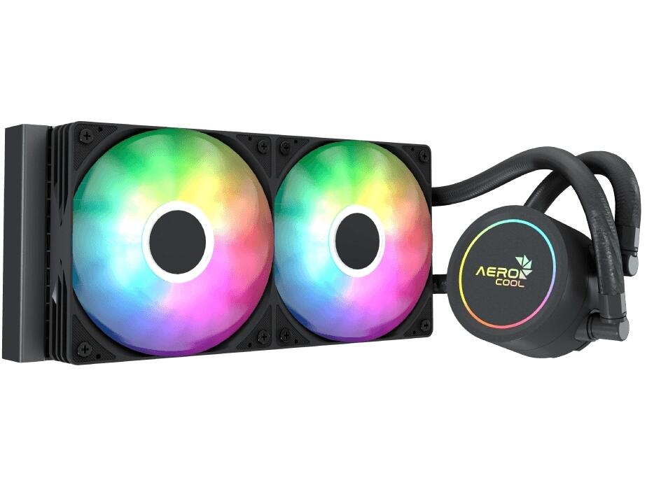 Aerocool Abyss L240 Black with digital display - 240mm ARGB Liquid Cooler - Intel LGA1851/LGA1700   - AMD AM4/AM5.