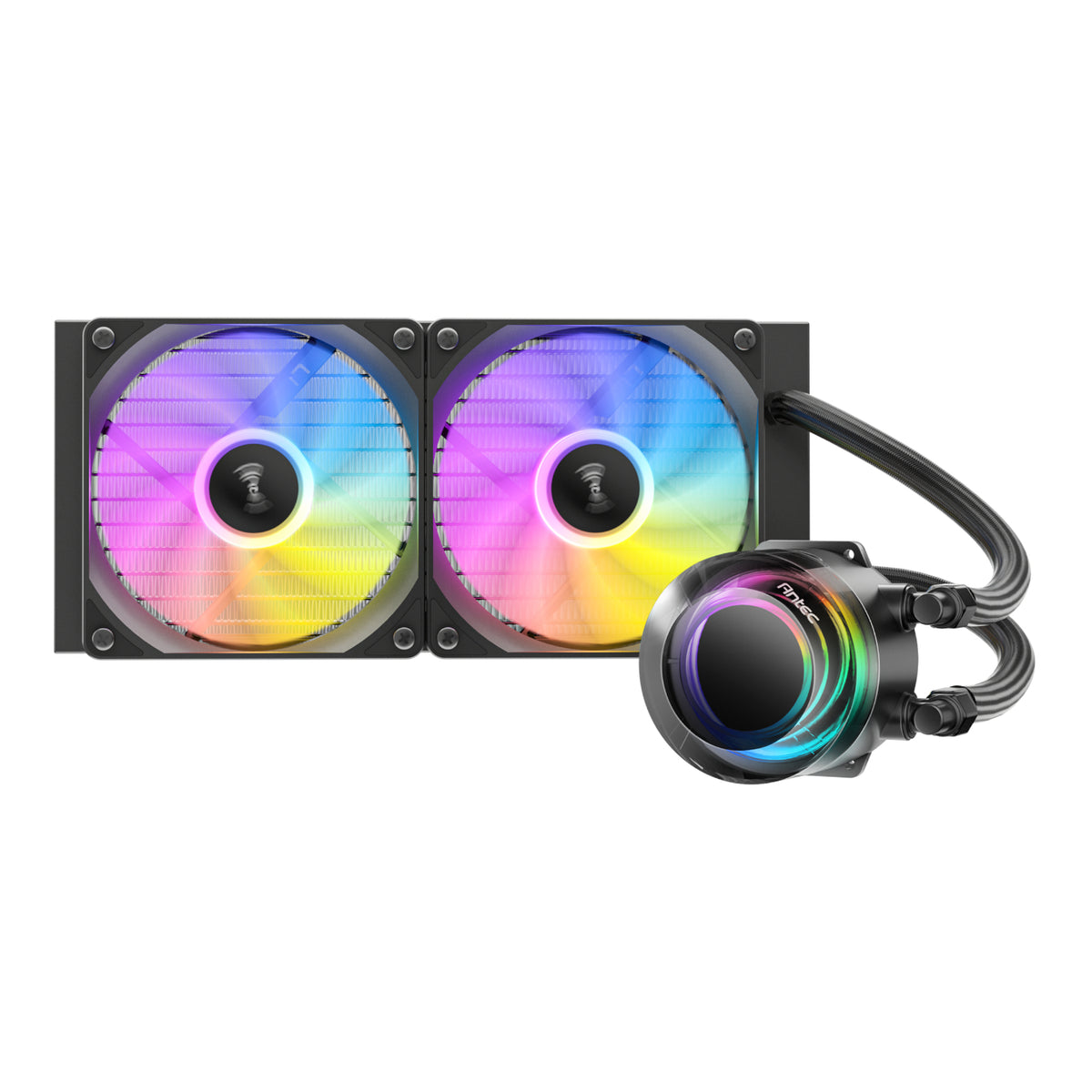 Image 2 for Antec VORTEX LUM 240 ARGB AIO CPU Liquid Cooler – Black