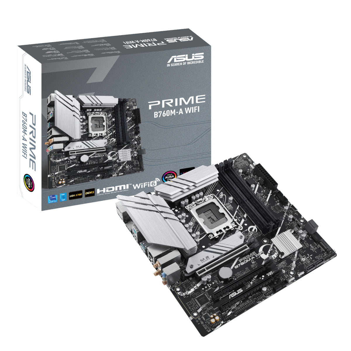 Image 1 for Asus PRIME B760M-A WIFI Intel LGA1700 M-ATX Motherboard