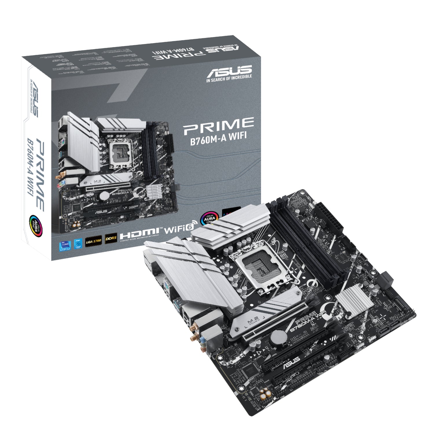 Image 1 for Asus PRIME B760M-A WIFI Intel LGA1700 M-ATX Motherboard