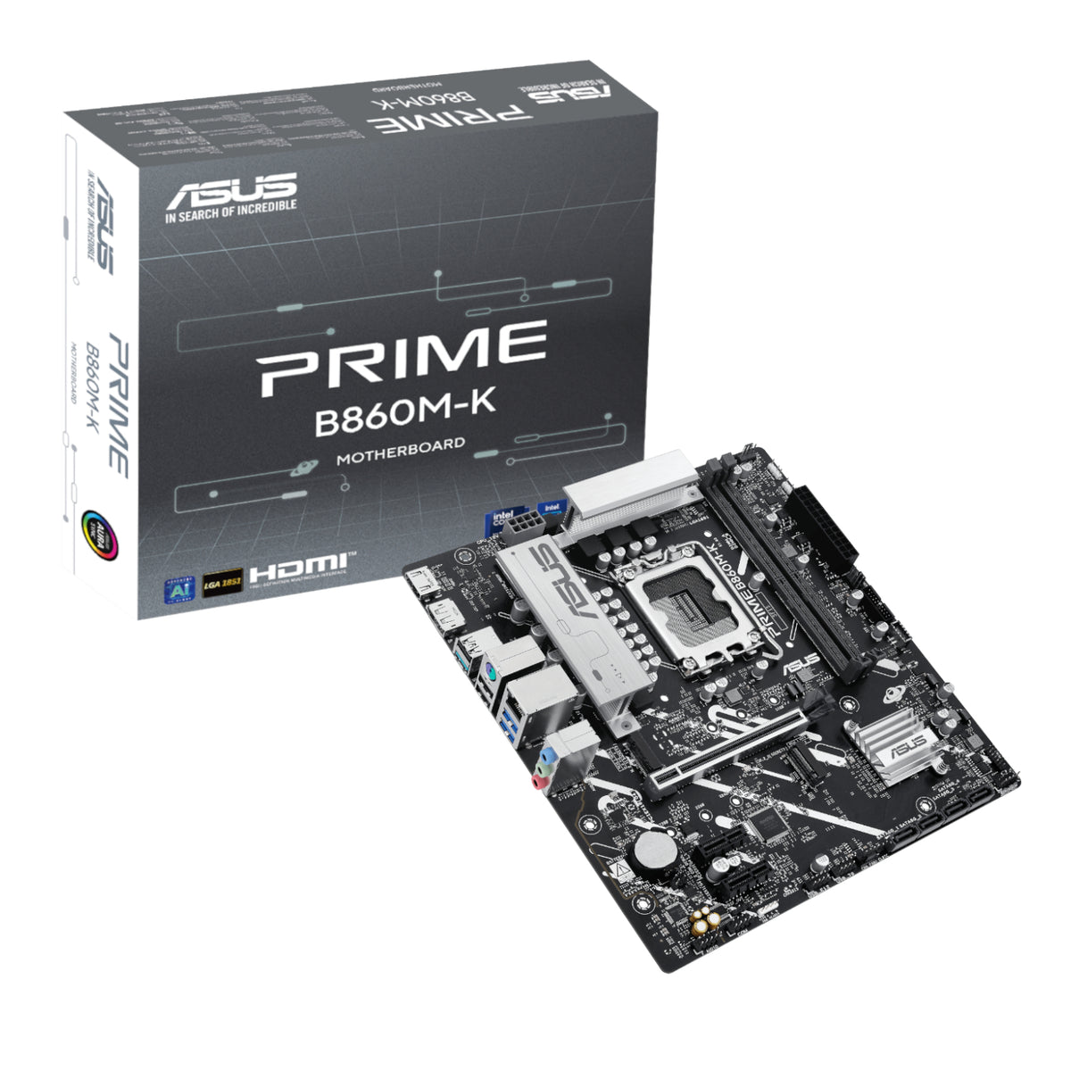 Image 1 for Asus PRIME B860M-K Intel LGA1851 M-ATX Motherboard