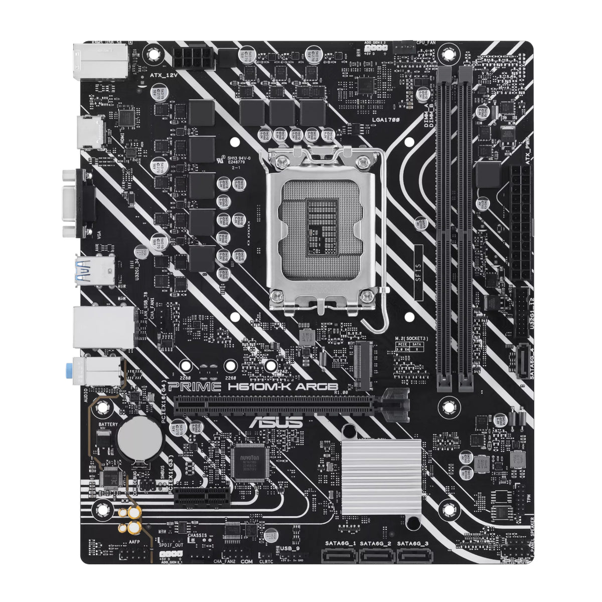 Image 2 for Asus PRIME H610M-K ARGB Intel LGA1700 M-ATX Motherboard