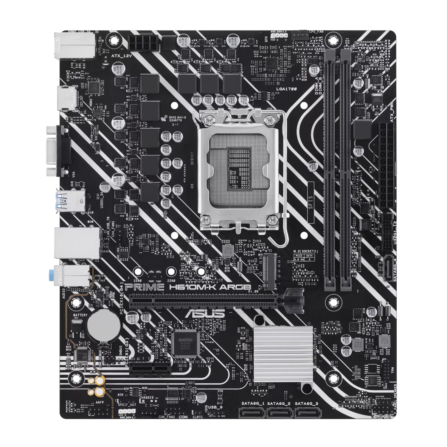 Image 2 for Asus PRIME H610M-K ARGB Intel LGA1700 M-ATX Motherboard