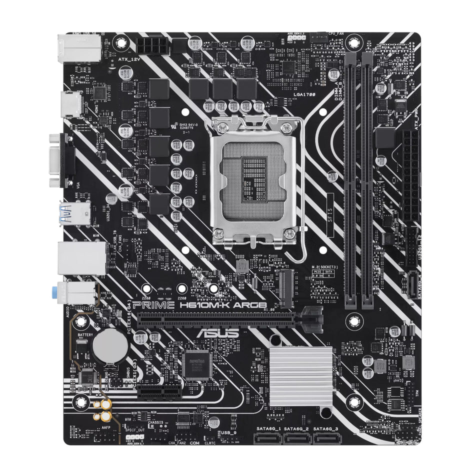 Image 2 for Asus PRIME H610M-K ARGB Intel LGA1700 M-ATX Motherboard