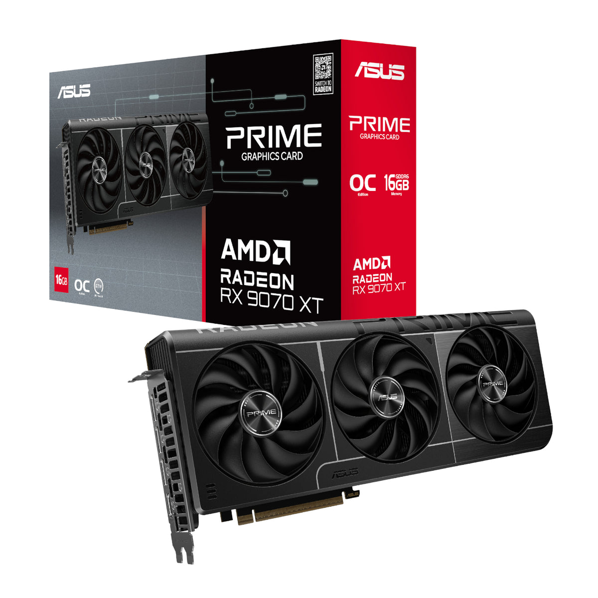 Image 1 for Asus Prime Radeon RX9070 XT OC Edition 16GB GDDR6 Graphics Card