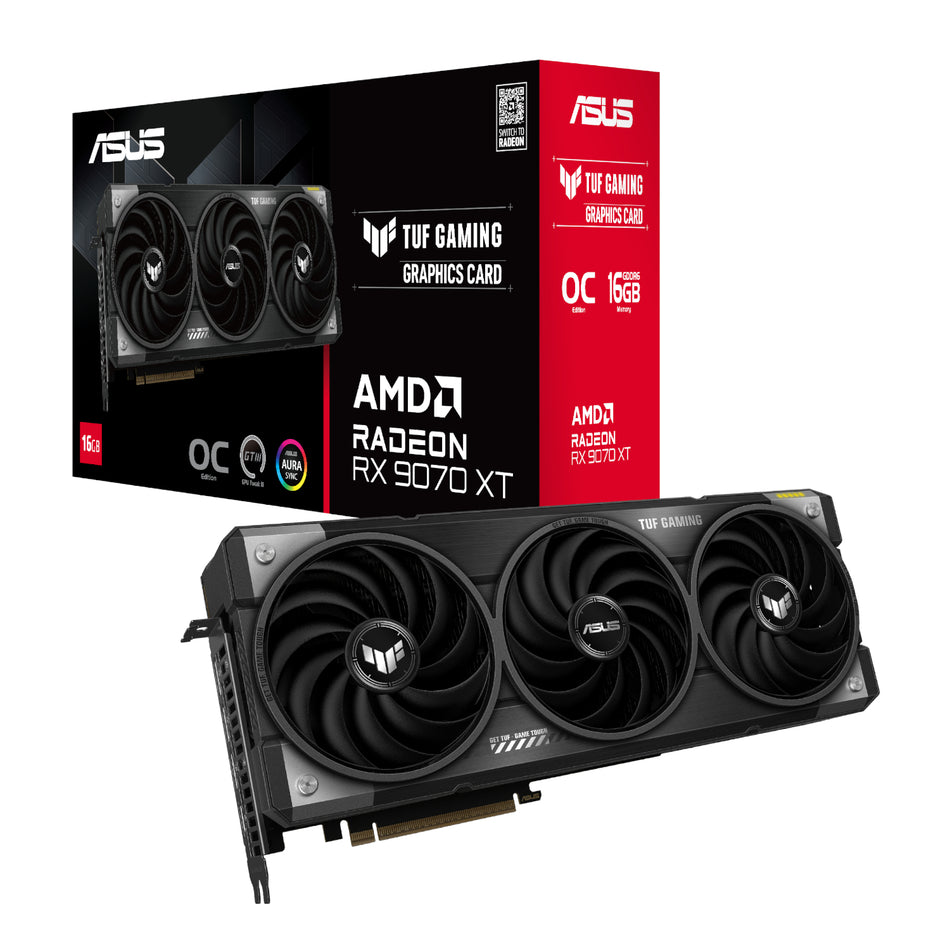 Image 1 for Asus TUF Gaming Radeon RX 9070 XT OC Edition 16GB GDDR6 Graphics Card