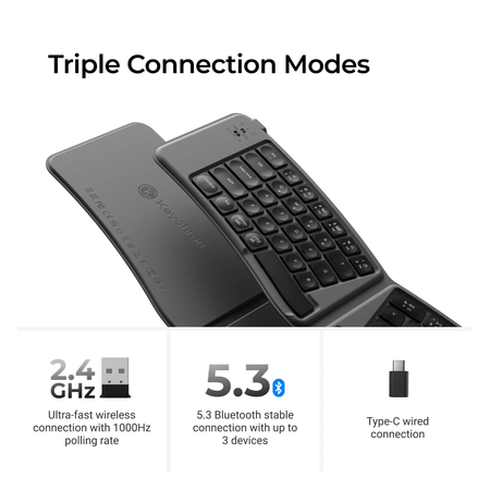 Image 4 for Keychron B11 Pro Ultra-Slim Wireless Foldable Keyboard Alice Layout - Space Gray