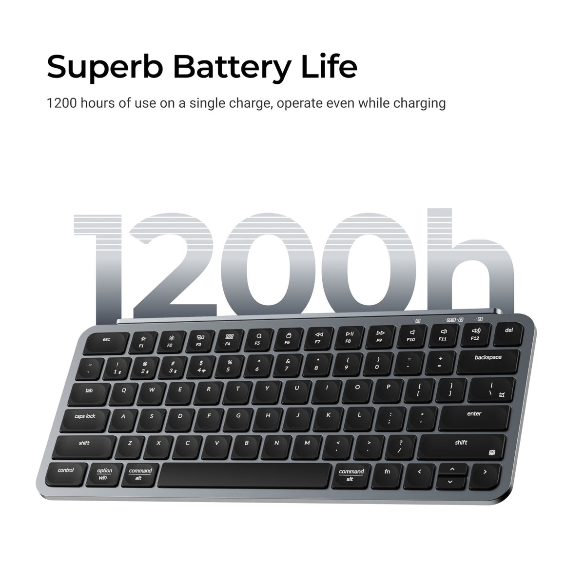 Image 5 for Keychron B1 Pro Ultra-Slim 75% Wireless Keyboard - Space Grey