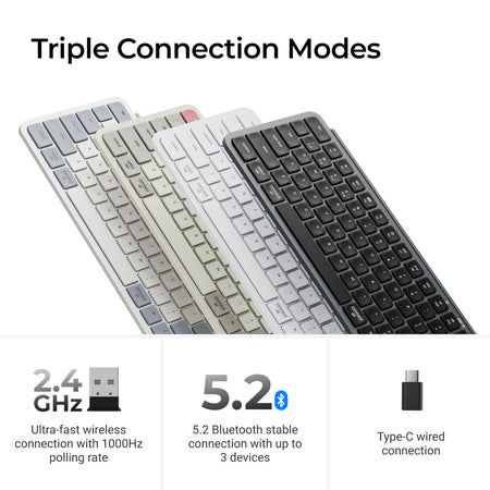 Image 10 for Keychron B1 Pro Ultra-Slim 75% Wireless Keyboard - Space Grey