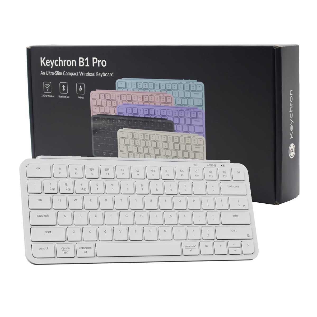 Image 7 for Keychron B1 Pro Ultra-Slim 75% Wireless Keyboard - Ivory White