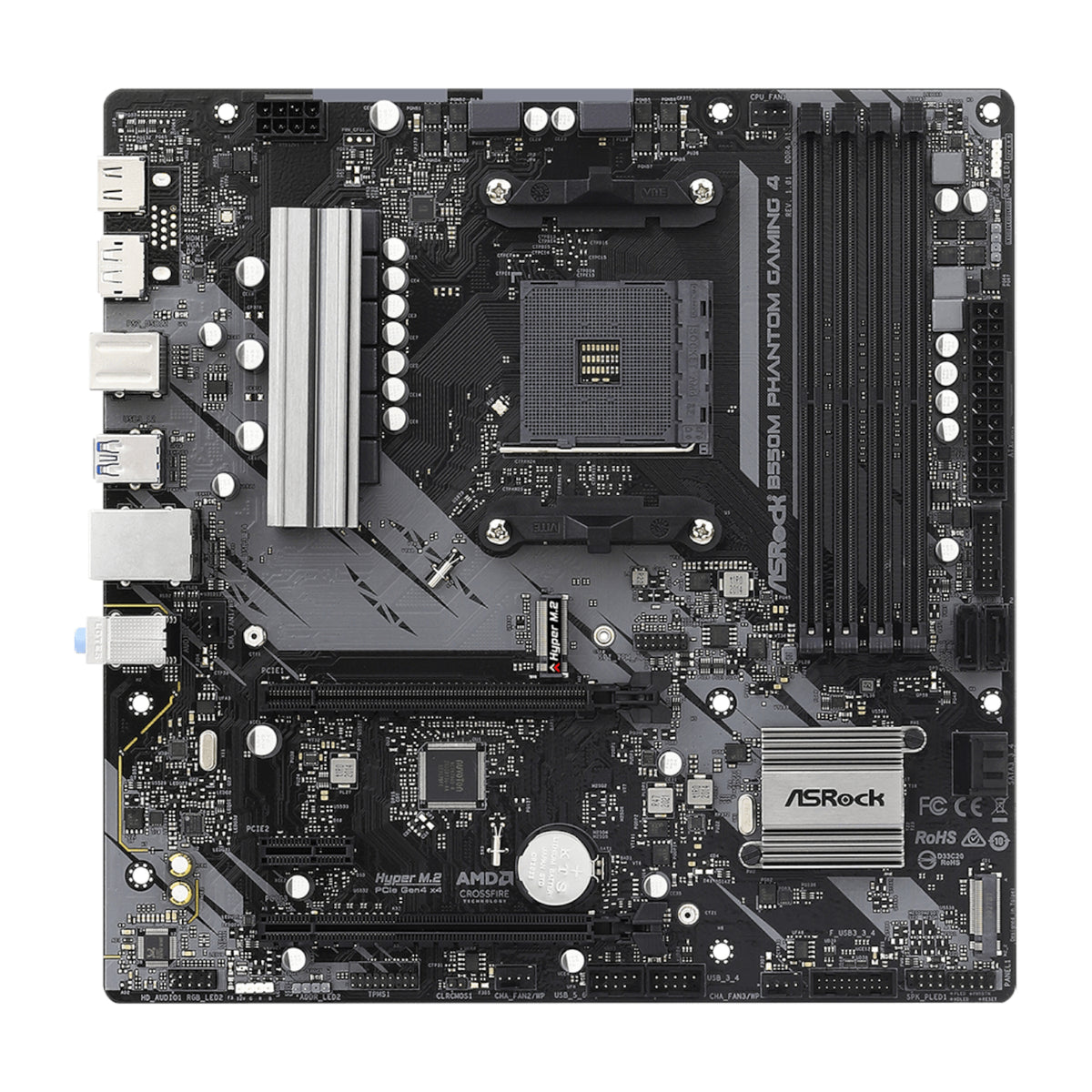 Image 2 for ASRock B550 Phantom Gaming 4 AM4 M-ATX Motherboard