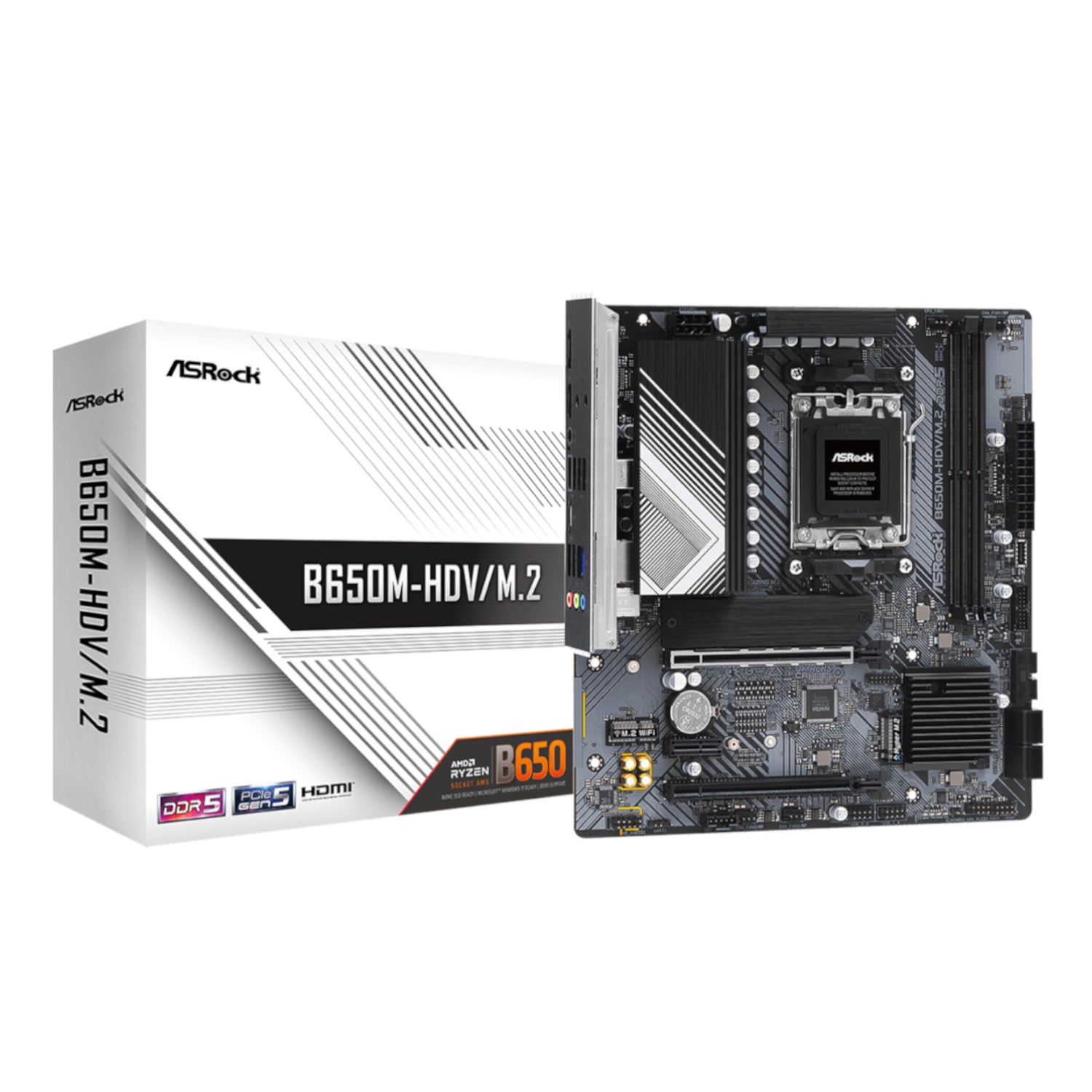 Image 1 for ASRock B650M-HDV/M.2 AM5 Micro-ATX Motherboard
