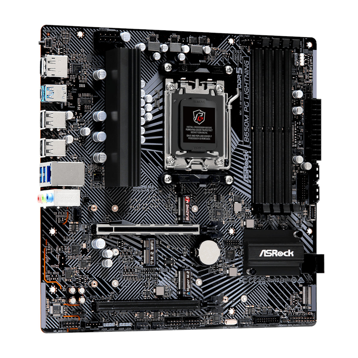Image 3 for ASRock B650M PG Lightning AMD AM5 Micro ATX Motherboard