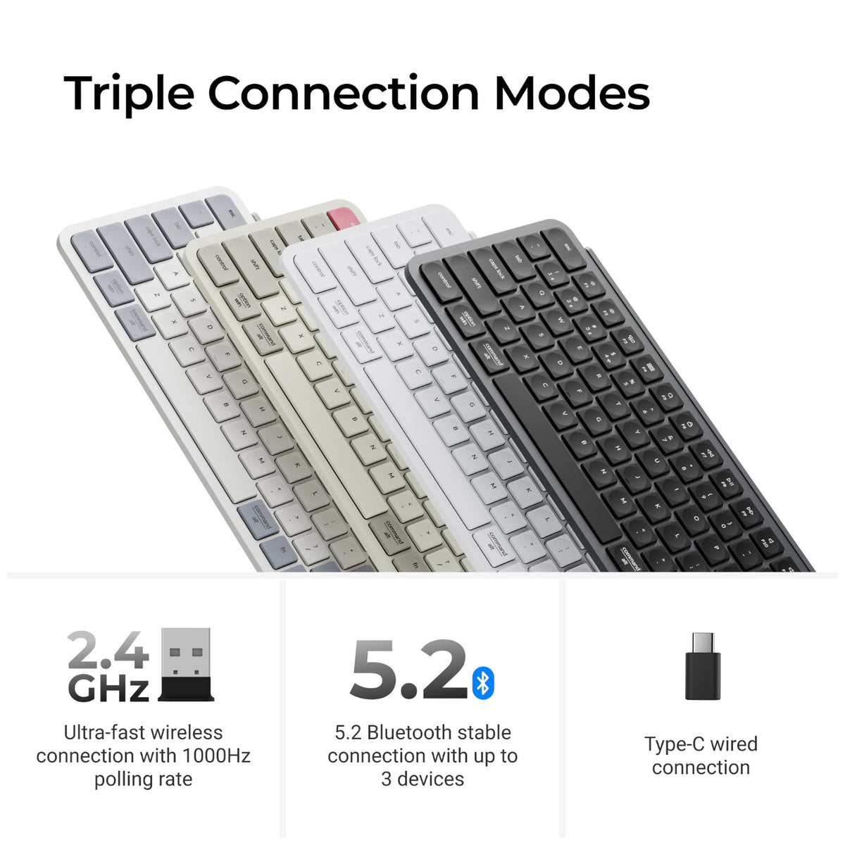 Image 4 for Keychron B6 Pro Ultra-Slim 100% Wireless Keyboard – Retro Red