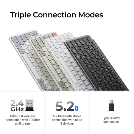 Image 4 for Keychron B6 Pro Ultra-Slim 100% Wireless Keyboard – Retro Red