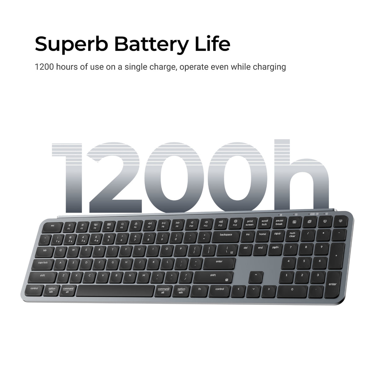 Image 6 for Keychron B6 Pro Ultra-Slim 100% Wireless Keyboard – Space Grey