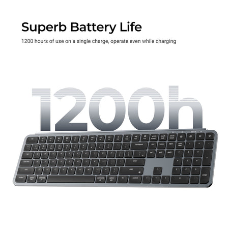 Image 6 for Keychron B6 Pro Ultra-Slim 100% Wireless Keyboard – Space Grey