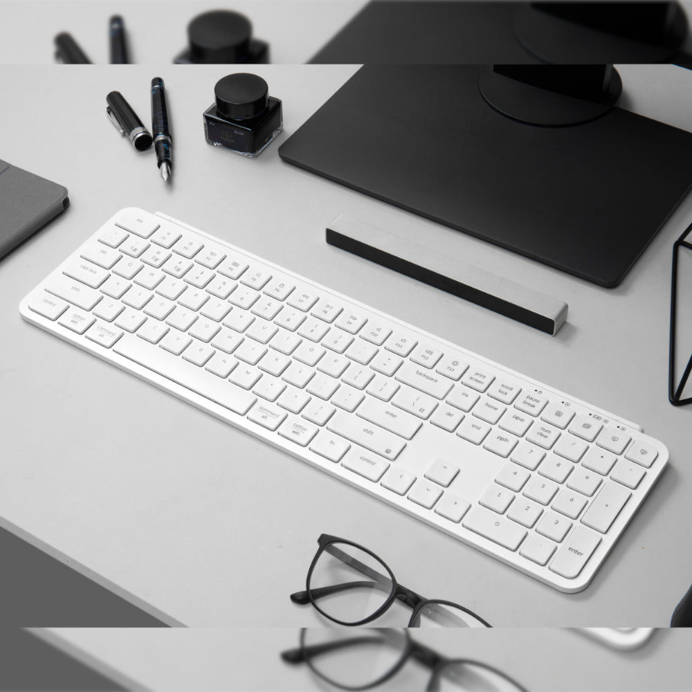 Image 4 for Keychron B6 Pro Ultra-Slim 100% Wireless Keyboard – Ivory White