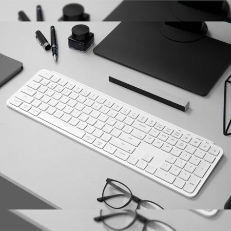 Image 4 for Keychron B6 Pro Ultra-Slim 100% Wireless Keyboard – Ivory White