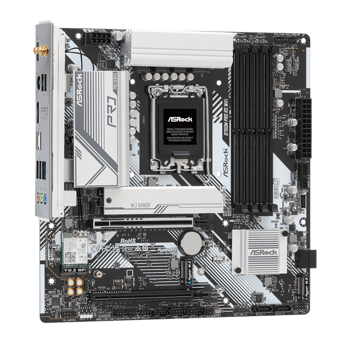 Image 3 for ASRock B760M Pro RS WiFi Intel LGA 1700 MATX Gaming Motherboard