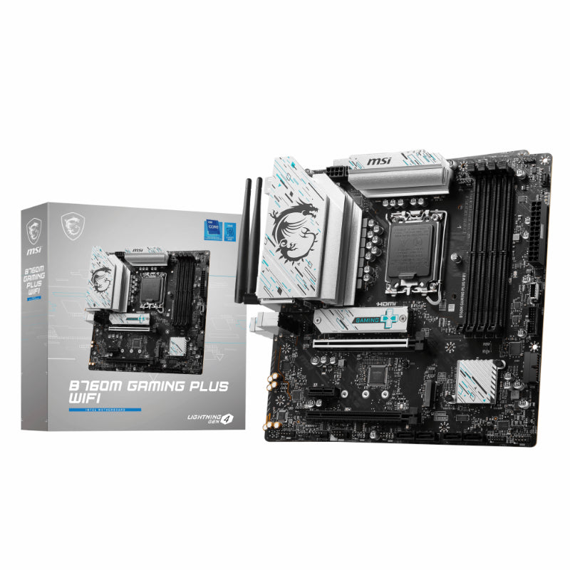 Image 1 for MSI B760M GAMING PLUS WIFI DDR5 Intel LGA1700 M-ATX Gaming Motherboard