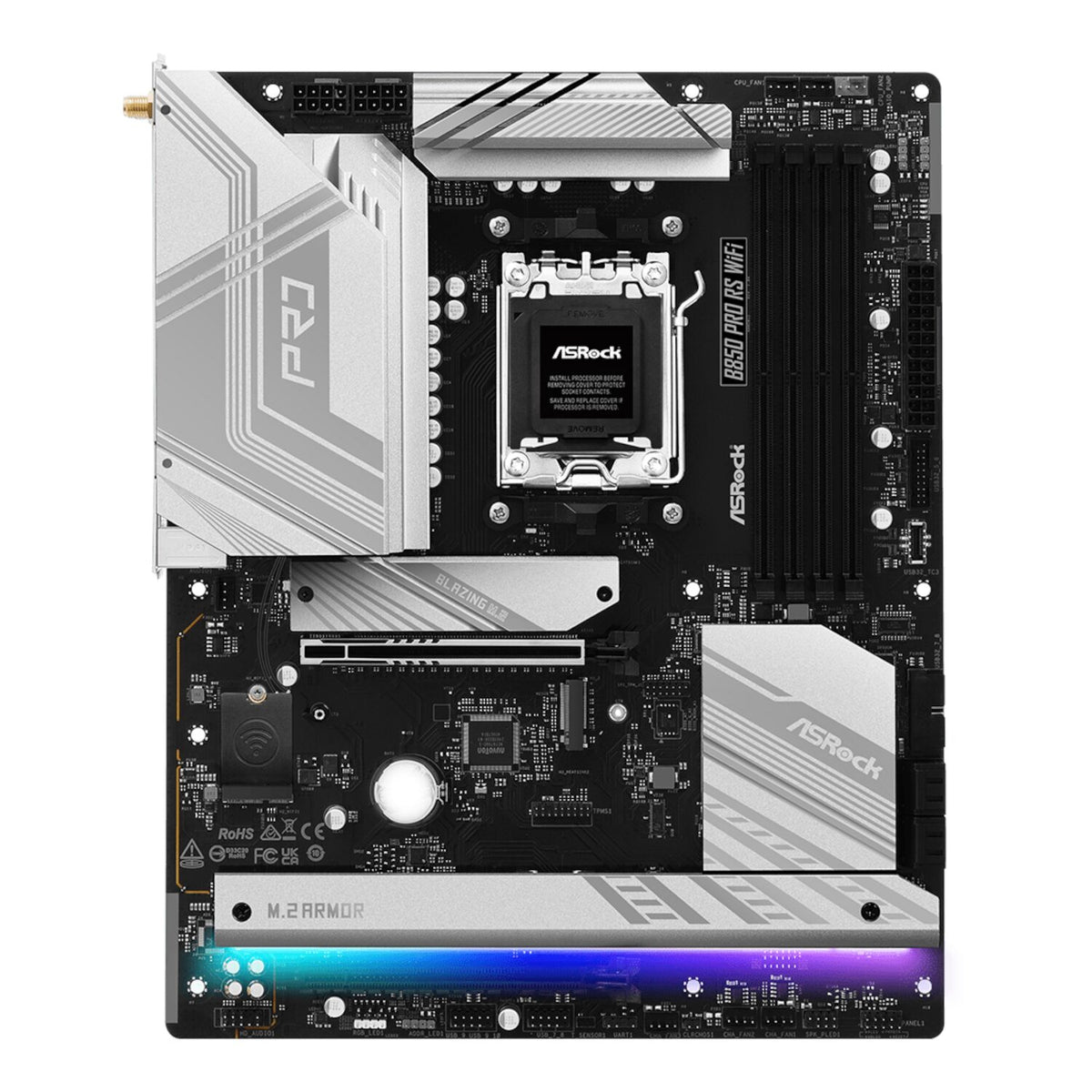 Image 2 for ASRock B850 Pro RS Wi-Fi ATX Motherboard (AMD AM5, DDR5, PCIe 5.0)