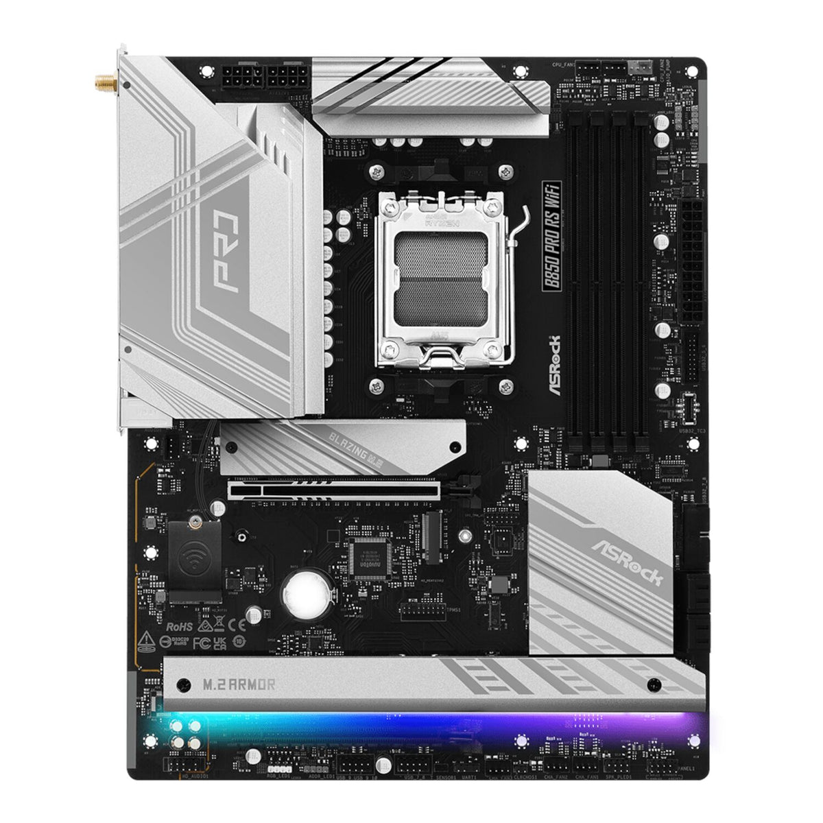 Image 3 for ASRock B850 Pro RS Wi-Fi ATX Motherboard (AMD AM5, DDR5, PCIe 5.0)