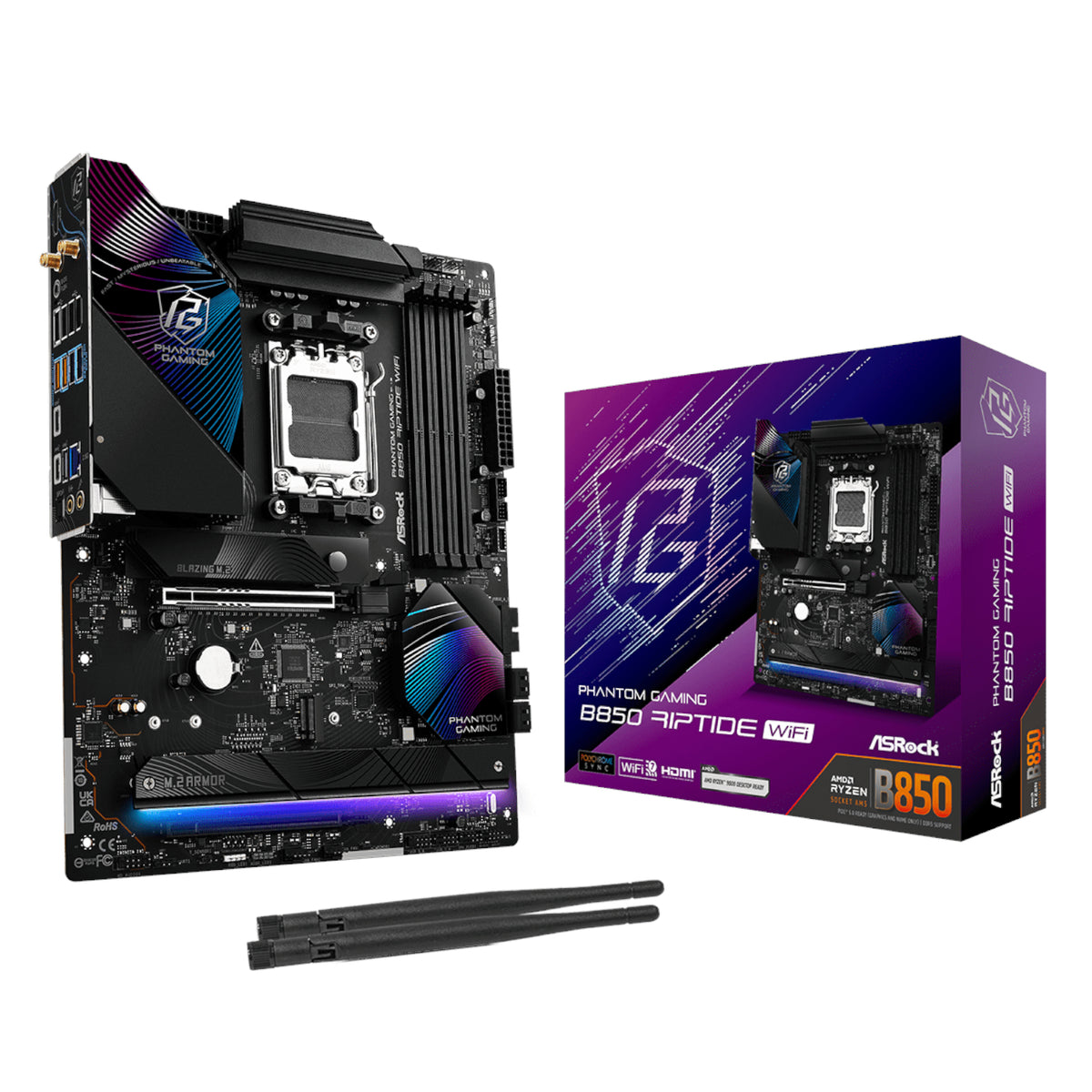Image 1 for ASROCK B850 RIPTIDE WIFI AM5 ATX 4X DDR5