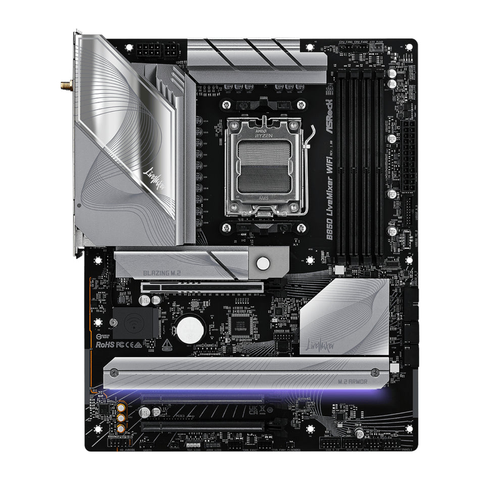 Image 2 for ASRock B850 LiveMixer WiFi AM5 ATX Gaming Motherboard