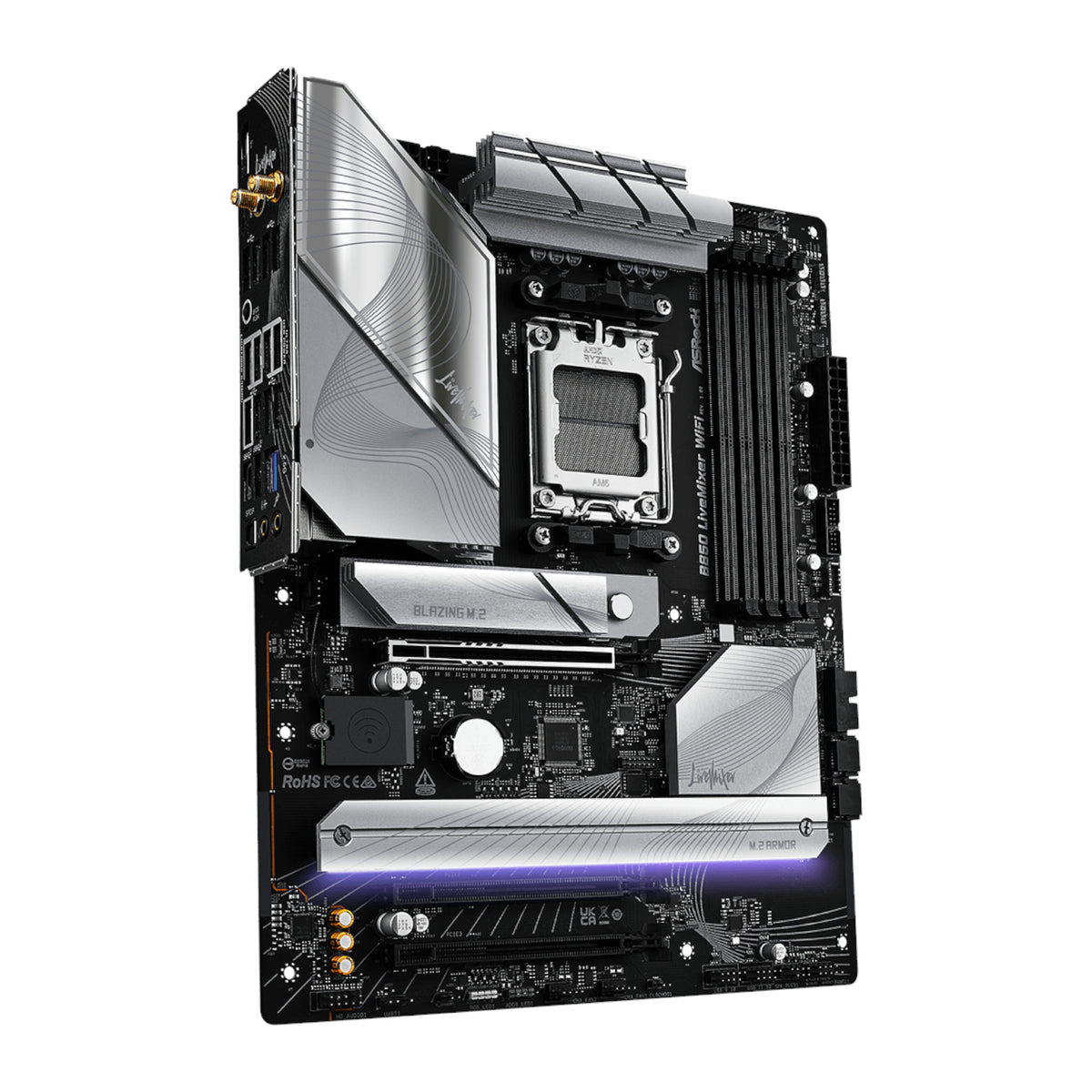 Image 3 for ASRock B850 LiveMixer WiFi AM5 ATX Gaming Motherboard