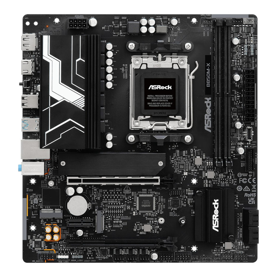 Image 2 for ASRock B850M-X WiFi AM5 Micro ATX Motherboard (DDR5, PCIe 5.0, Wi-Fi 6E)