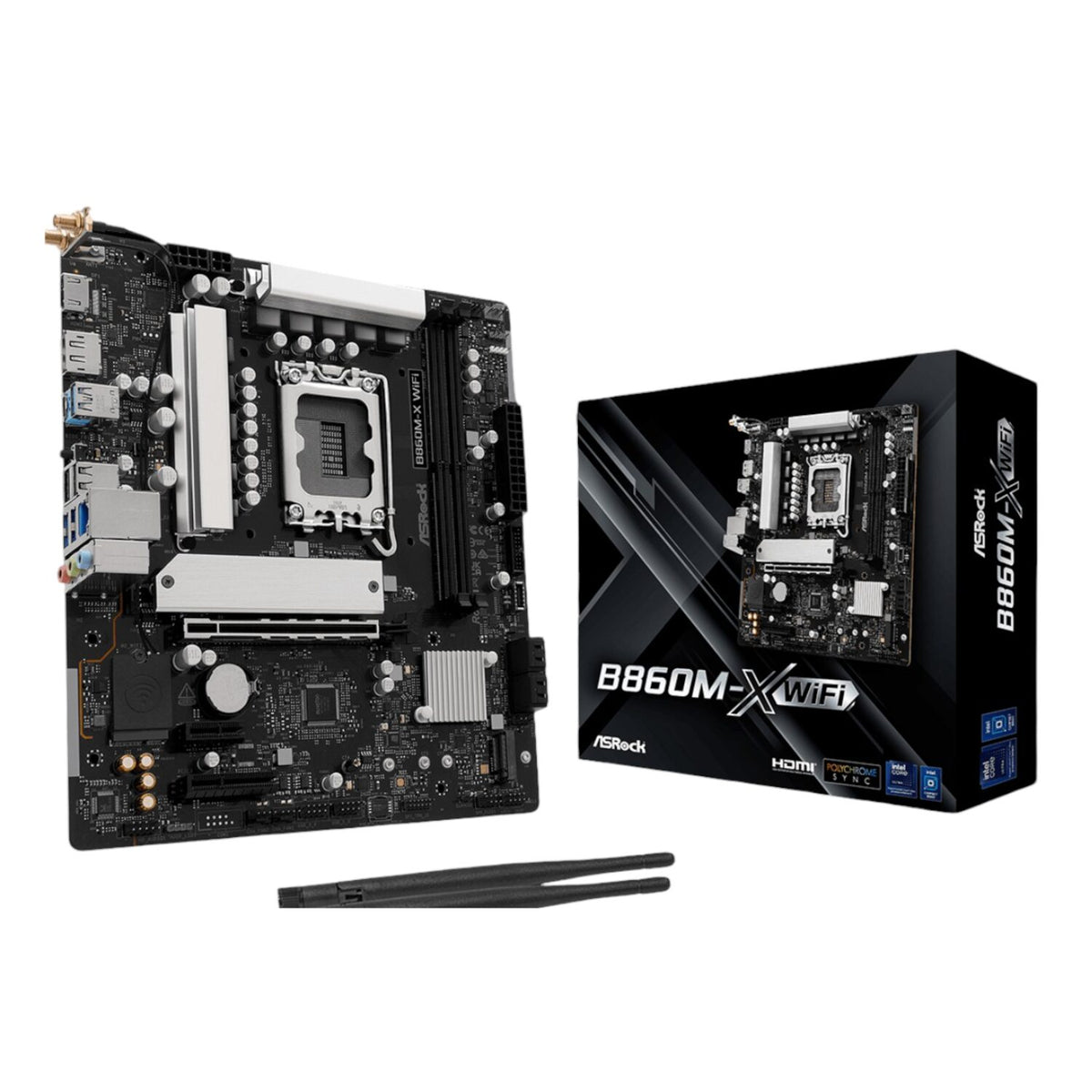 Image 1 for ASRock B860M-X Micro ATX DDR5 Motherboard (PCIe 5 and Wi-Fi 6E)