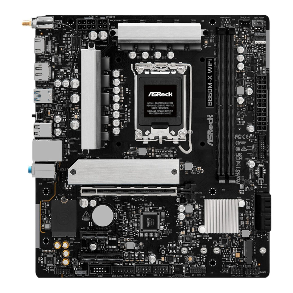 Image 2 for ASRock B860M-X Micro ATX DDR5 Motherboard (PCIe 5 and Wi-Fi 6E)