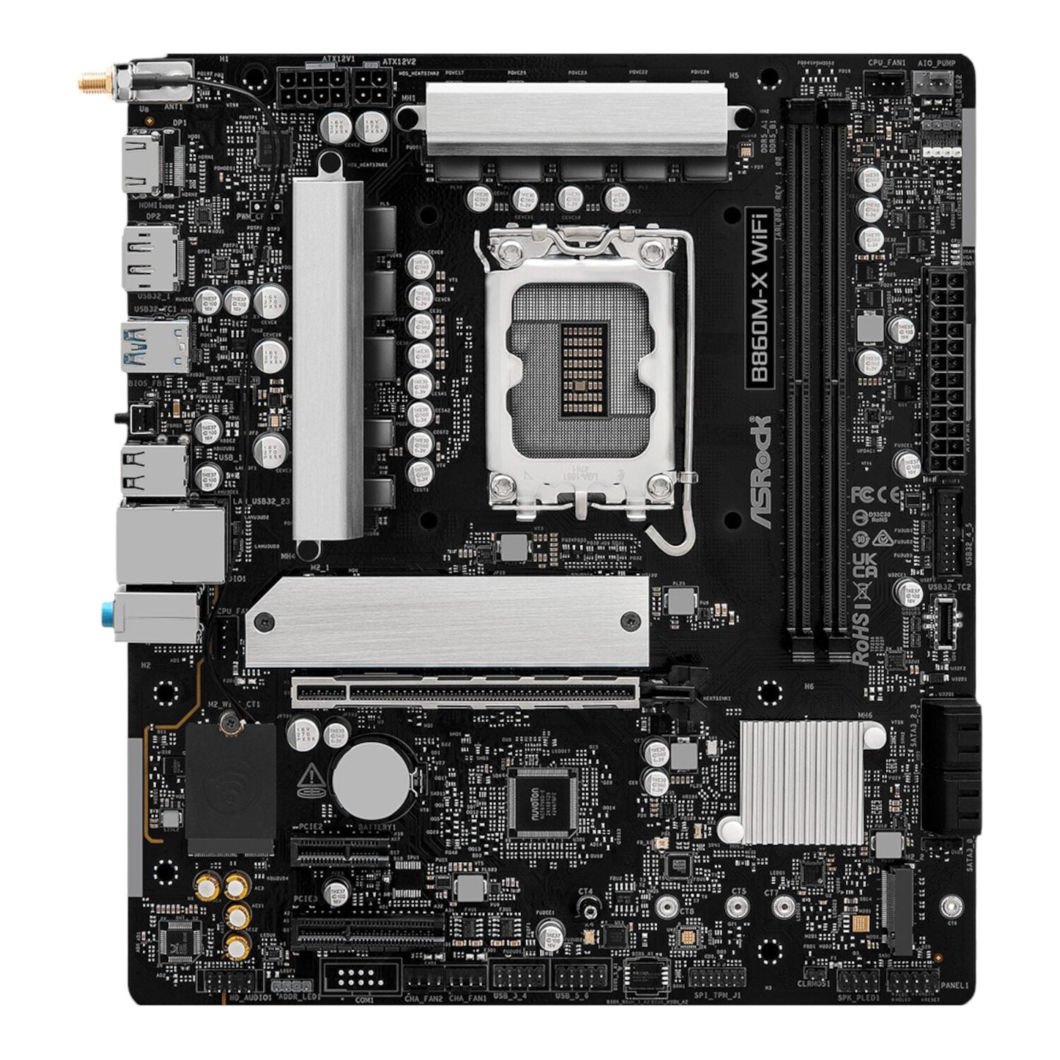 Image 3 for ASRock B860M-X Micro ATX DDR5 Motherboard (PCIe 5 and Wi-Fi 6E)