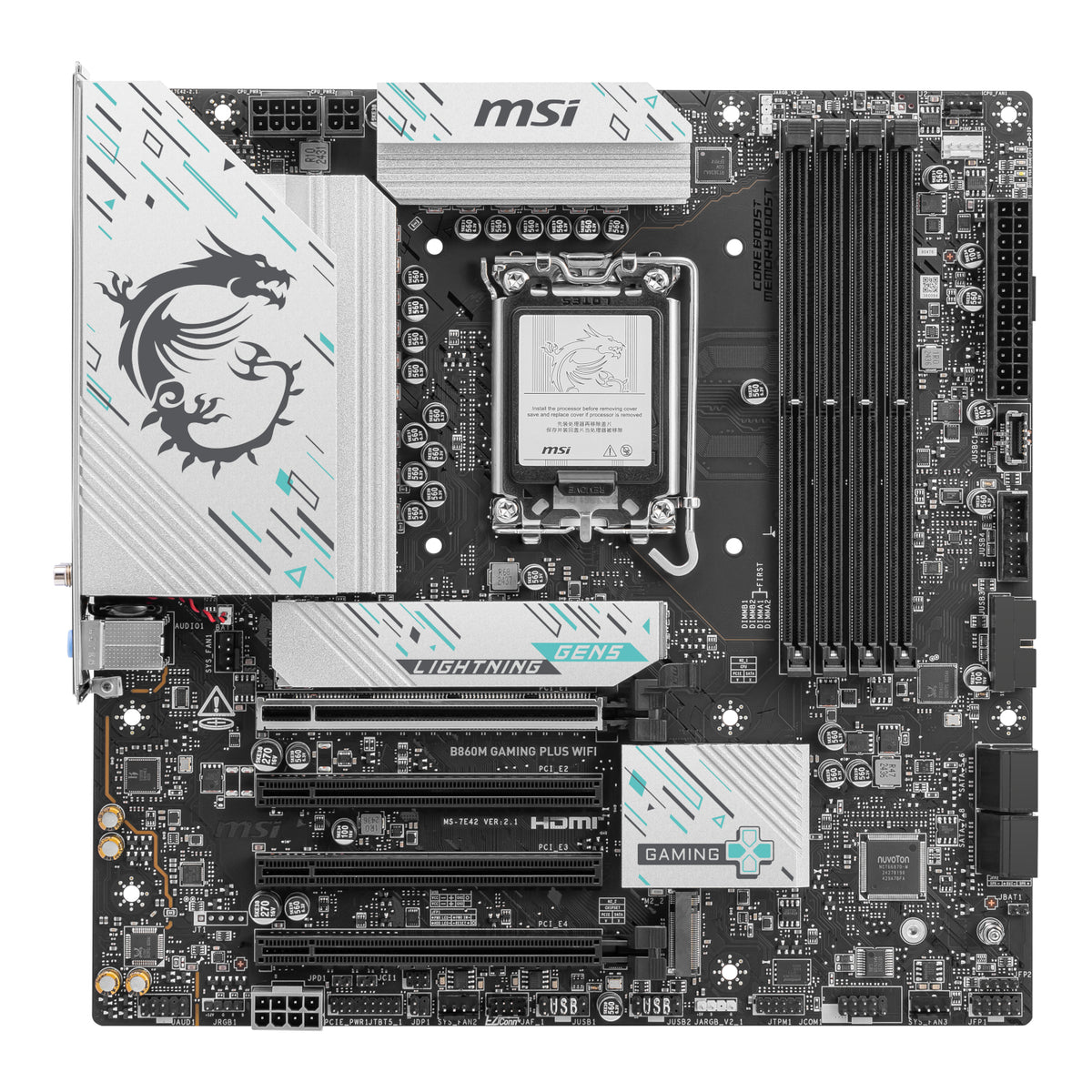 Image 2 for MSI B860M Gaming PLUS WIFI Intel LGA1851 DDR5 M-ATX Motherboard