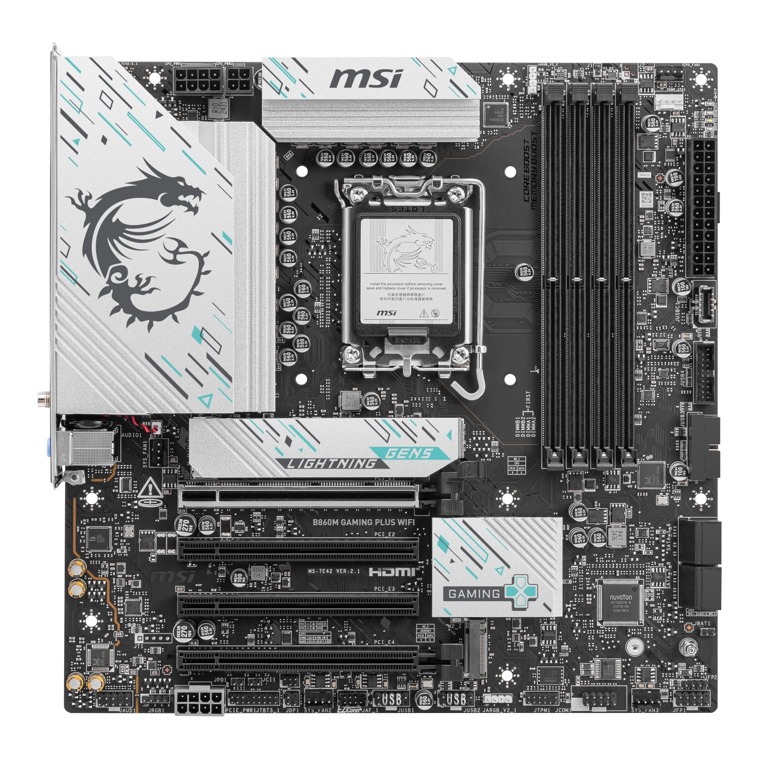 Image 2 for MSI B860M Gaming PLUS WIFI Intel LGA1851 DDR5 M-ATX Motherboard