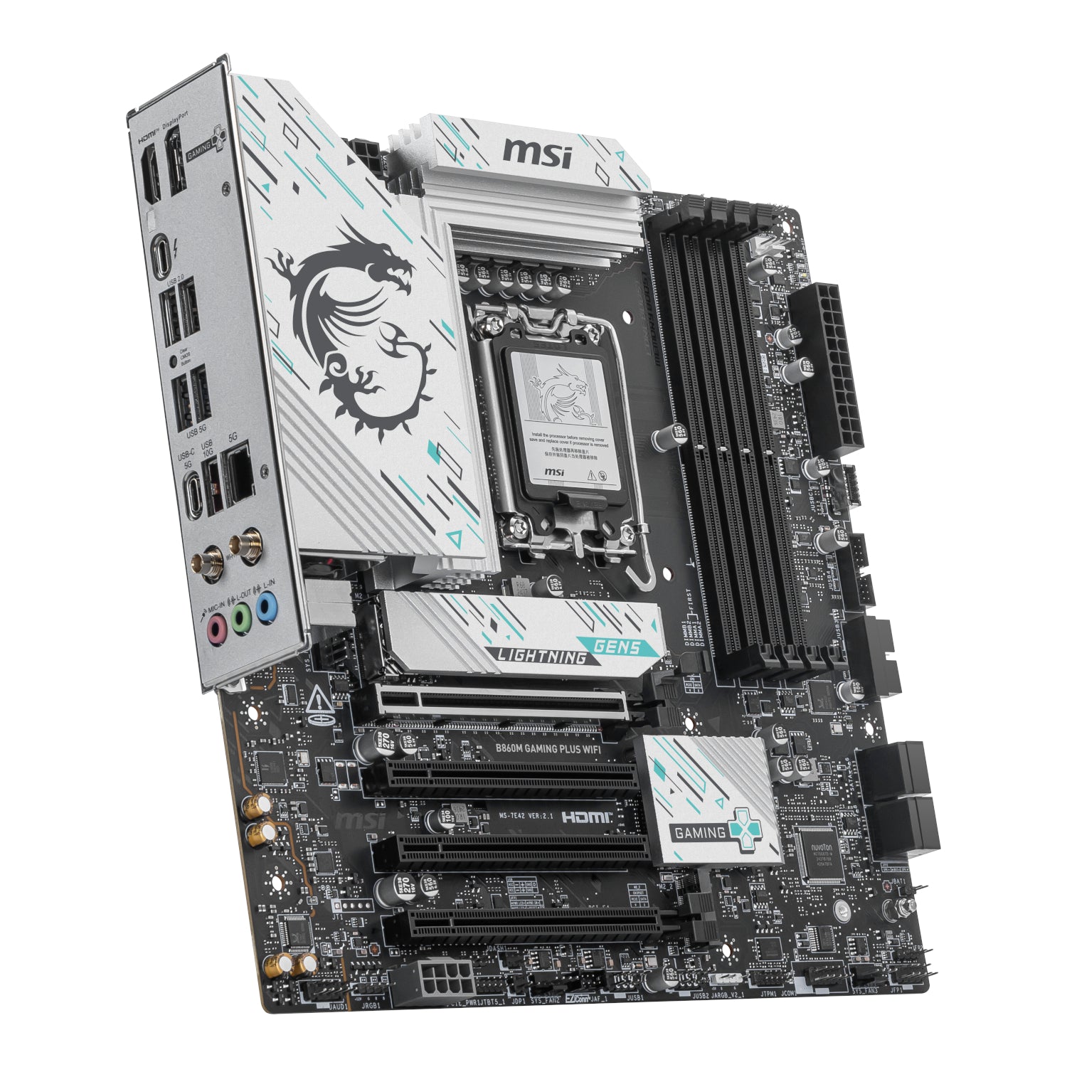 Image 3 for MSI B860M Gaming PLUS WIFI Intel LGA1851 DDR5 M-ATX Motherboard