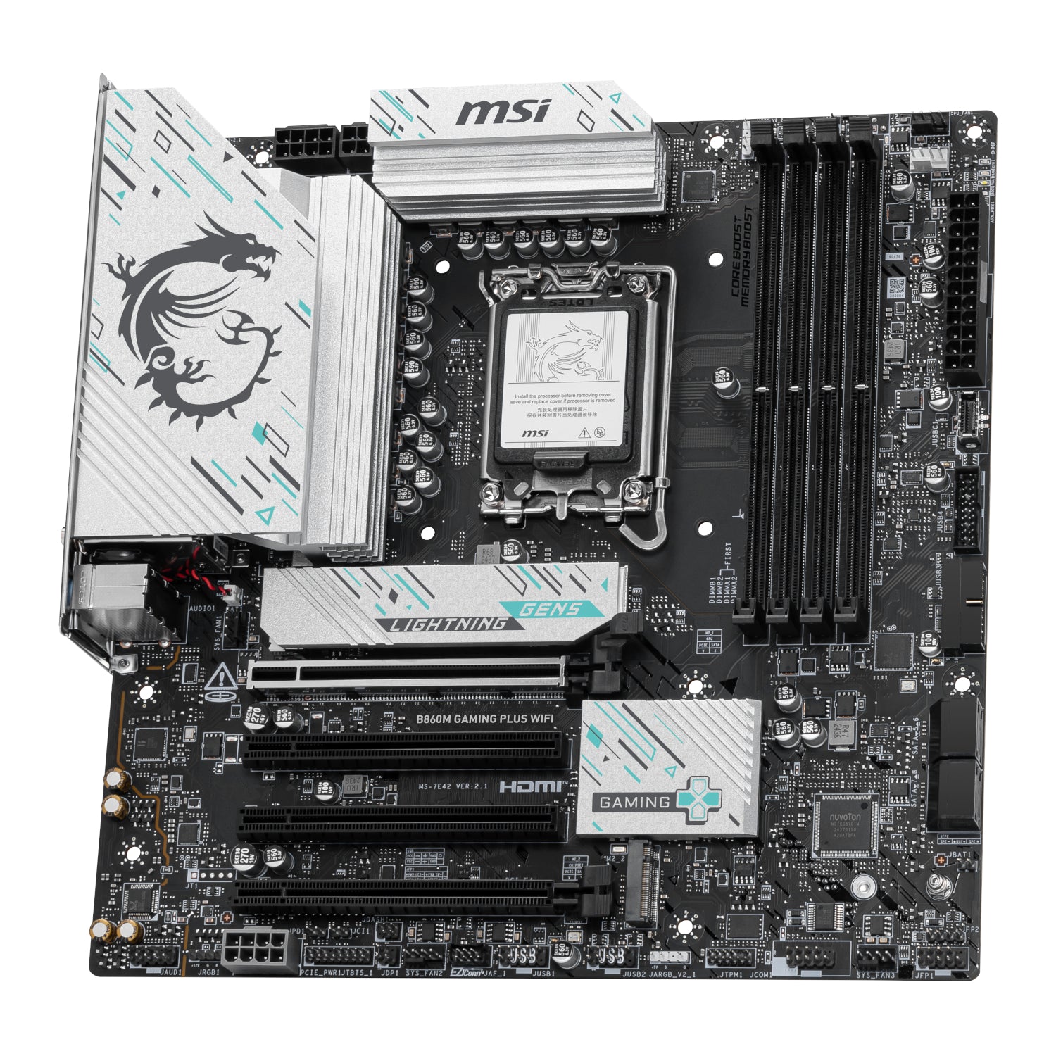 Image 4 for MSI B860M Gaming PLUS WIFI Intel LGA1851 DDR5 M-ATX Motherboard