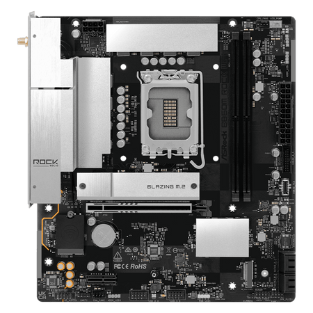 Image 1 for ASRock B860M Rock WiFi Intel LGA1851 MATX Gaming Motherboard