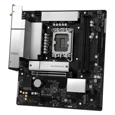 Image 3 for ASRock B860M Rock WiFi Intel LGA1851 MATX Gaming Motherboard