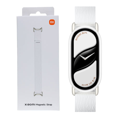 Image 1 for Xiaomi Smart Band 10 Magnetic Kona Leather Strap - Glacier White